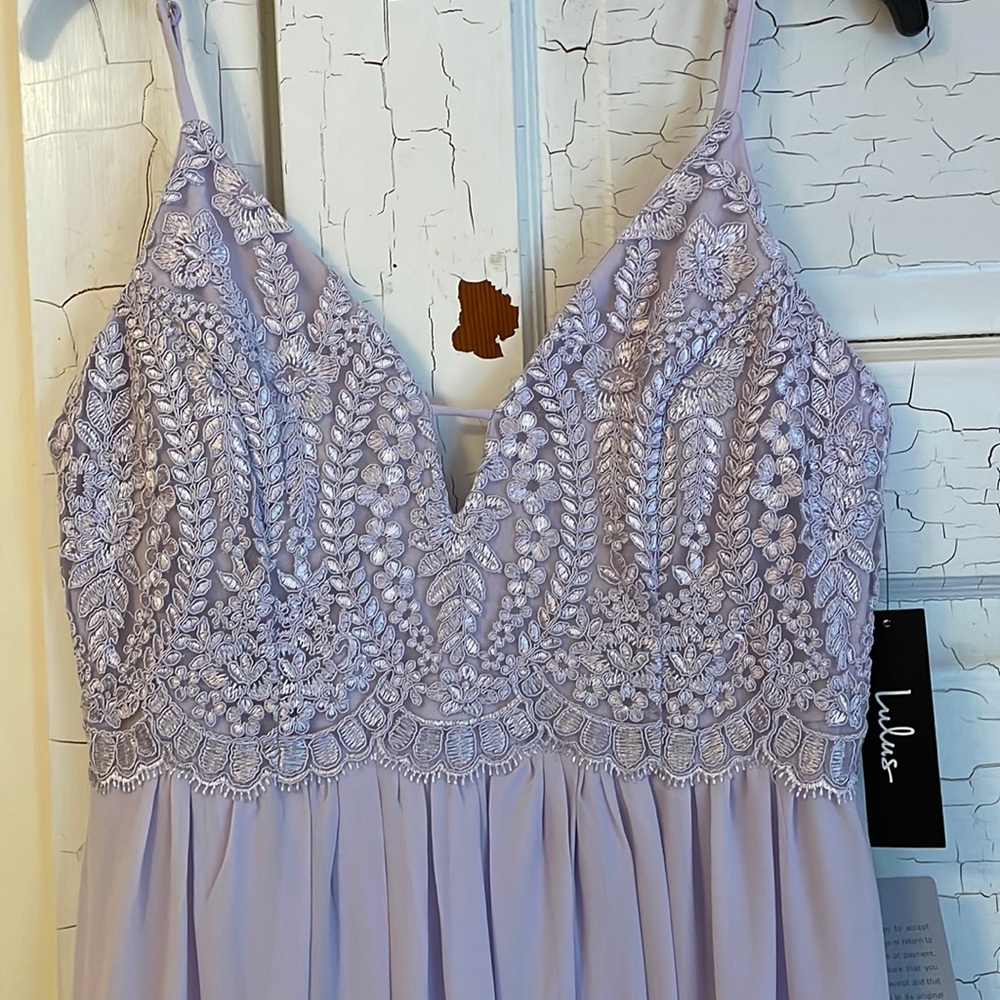 Lavender lace dress